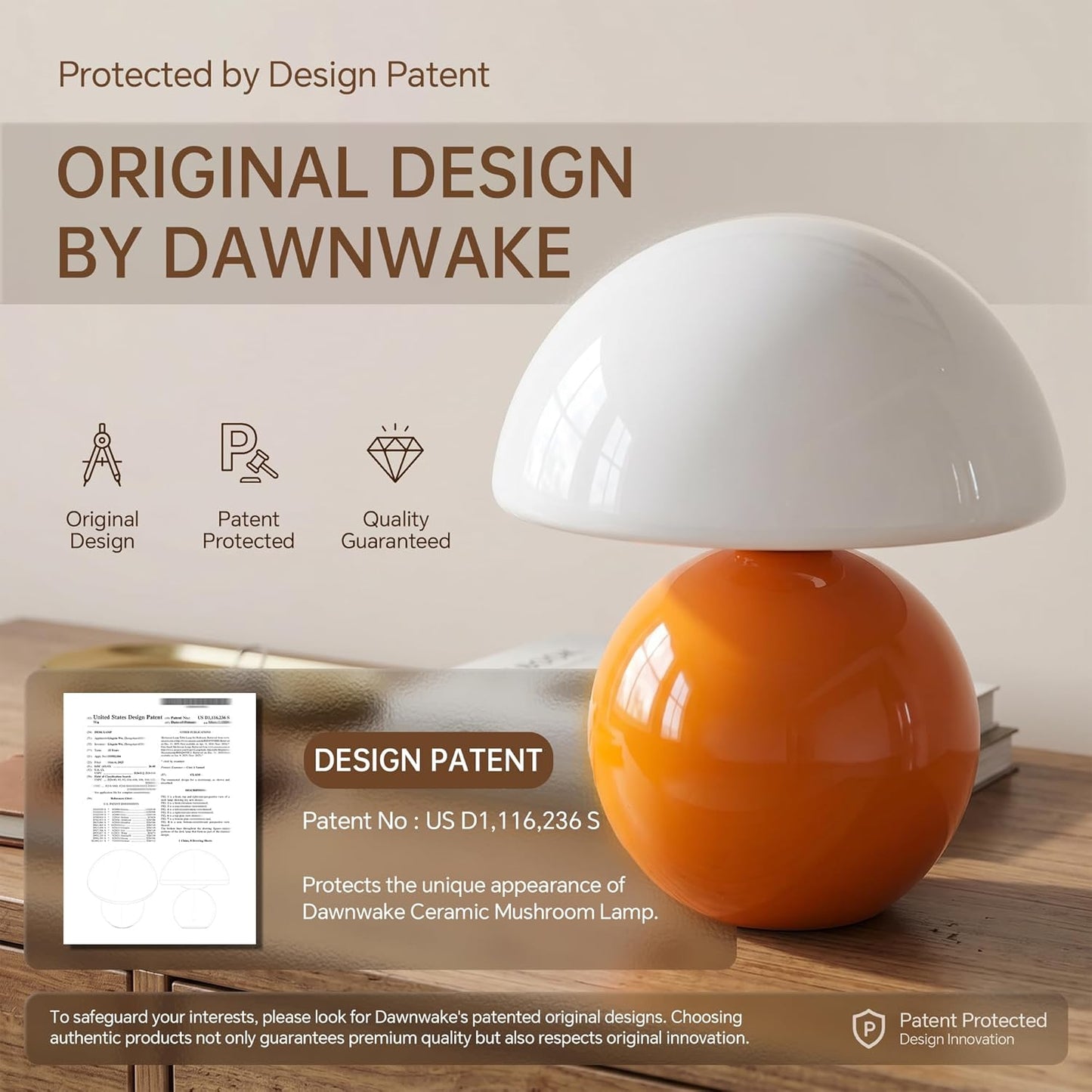 Table Lamp for Bedroom, Ice Crackle Bedside Lamp, Small Modern Nightstand Lamp for Living Room, Cute Mid Century Desk Lamp